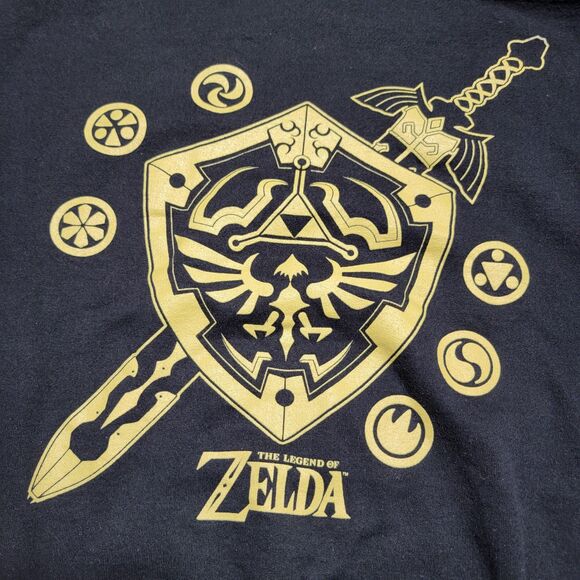 Legend Of Zelda LS Pullover Black Hoodie - Size Small - Picture 1 of 6